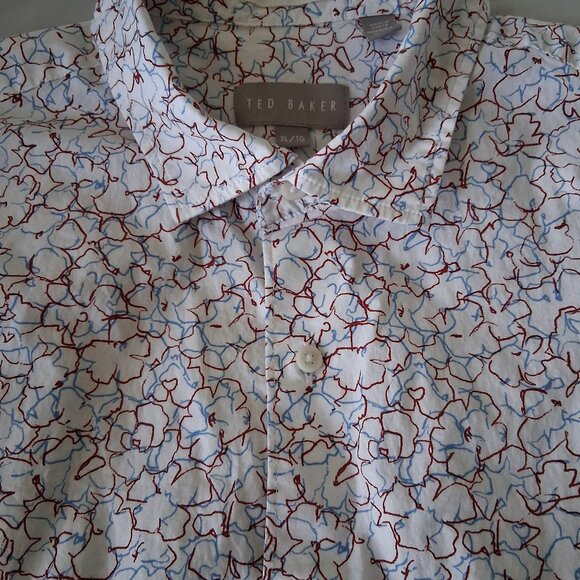 Ted Baker Shirt XL Men Floral Graphic All Over Print - Picture 5 of 6